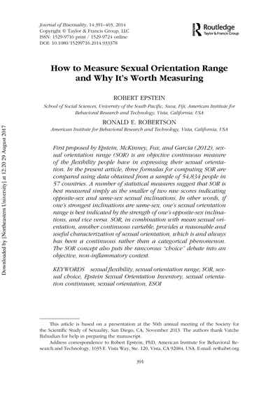 How to measure sexual orientation range and why it's worth measuring